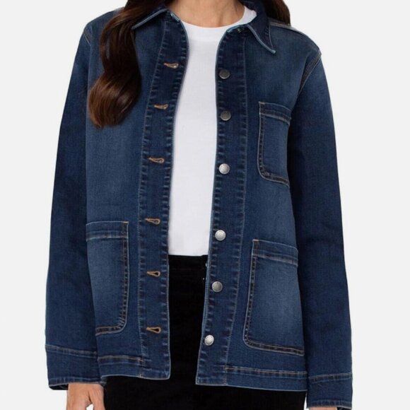 BNWT~Well Worn Women's Denim Chore Stretch Jacket~ Medium~ - Picture 2 of 2